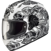 Exo R320 Full Face Helmet Skull E Silver Md